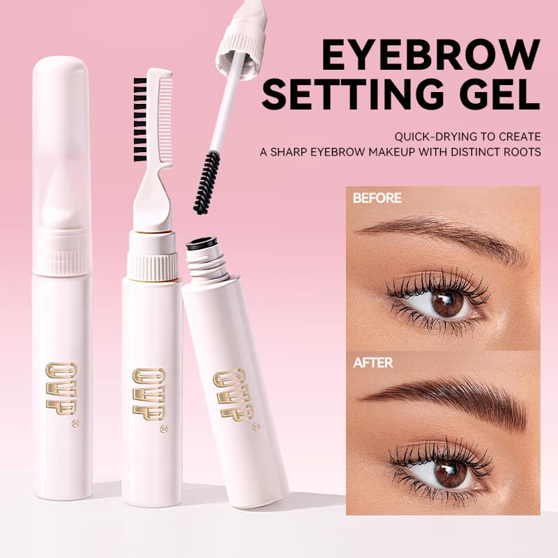 Cross-border OVP Setting Eyebrow Gel with Brush, Wild Eyebrow Long-lasting Setting, Eyebrow Raincoat Waterproof, Defined Individual Strands Eyebrow Gel