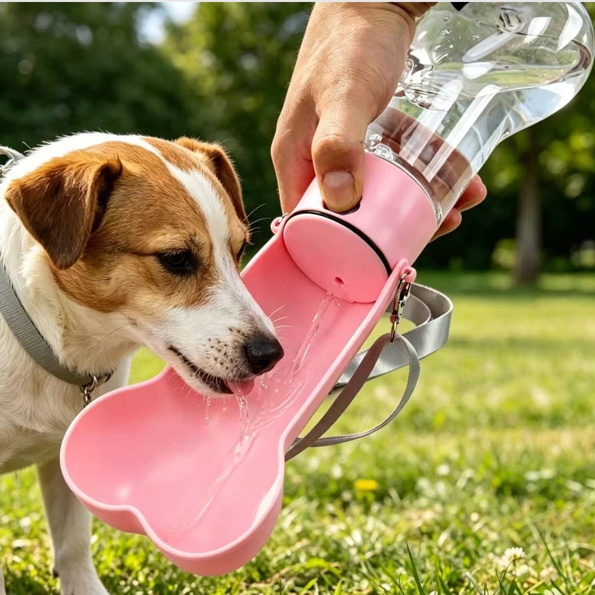 Cross-border pet cross-body portable water cup for walking, dog drinking fountain, cat feeding and drinking water bottle, dog walking supplies
