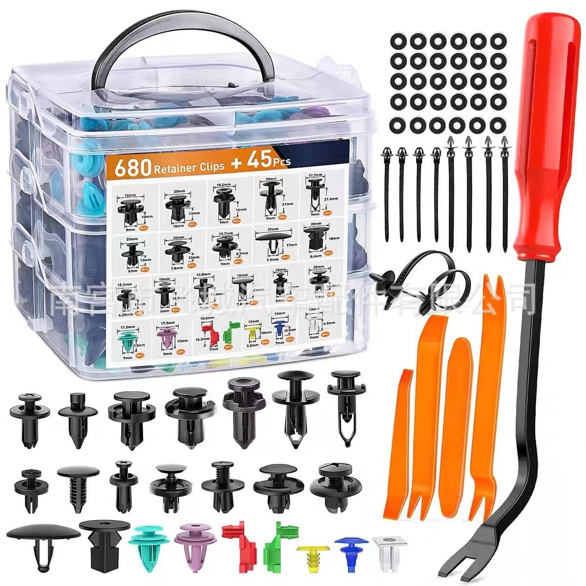 725PCS car boxed buckle car buckle car repair kit push-type expansion clip 6 80 repair