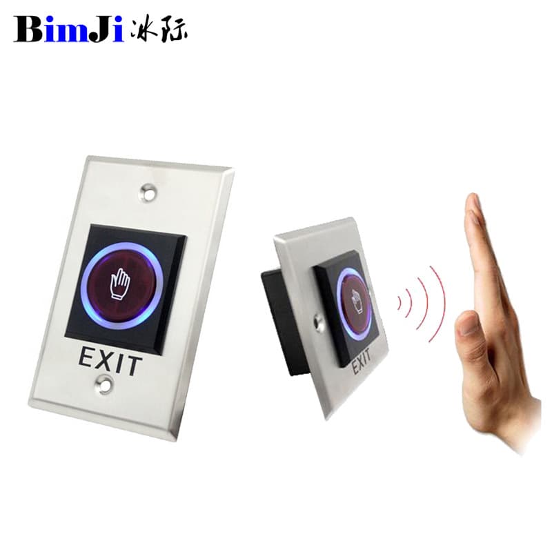 Infrared Sensor Door Opening Switch Narrow Automatic Door Sensor Access Control Switch 86 Type Touch Exit Button 12V/24V