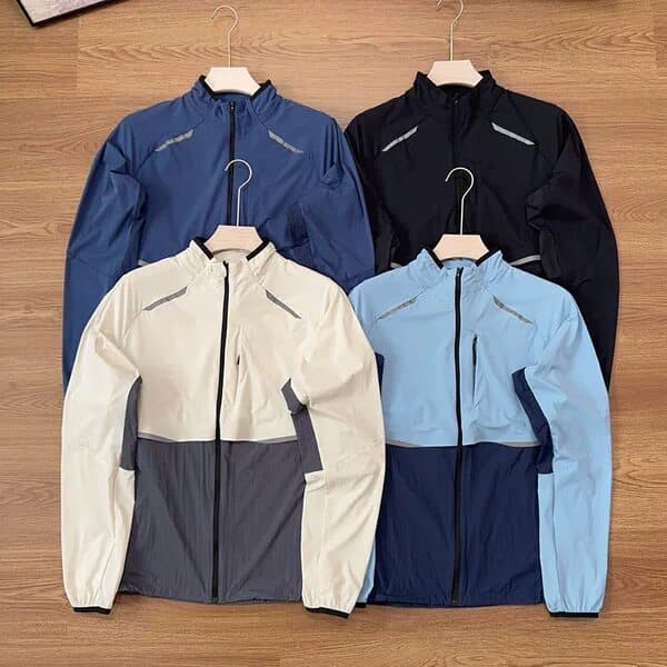 Lightweight Running Jacket Spring Summer Unisex Outdoor Running Long Sleeve Top Comfortable Breathable Skin Jacket