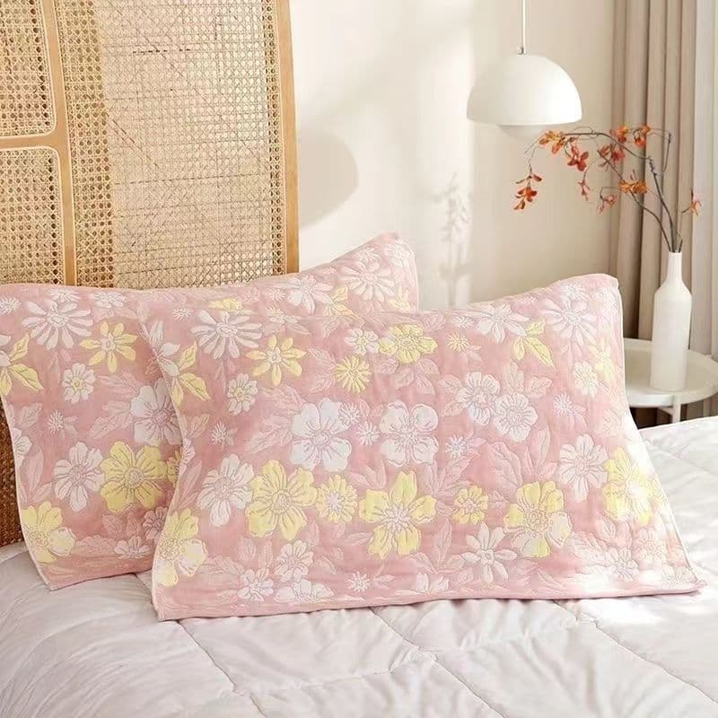 Thickened Extra-Large Gauze Cotton Pillowcases for Adults, Durable, Comfortable, Breathable, Bulk Wholesale for Students