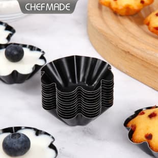 Xuechu Chrysanthemum Cup Egg Tart Mold, Sakura Small Flower Shape Mold, Small Cake Baking Pan, Commercial Tart Mold