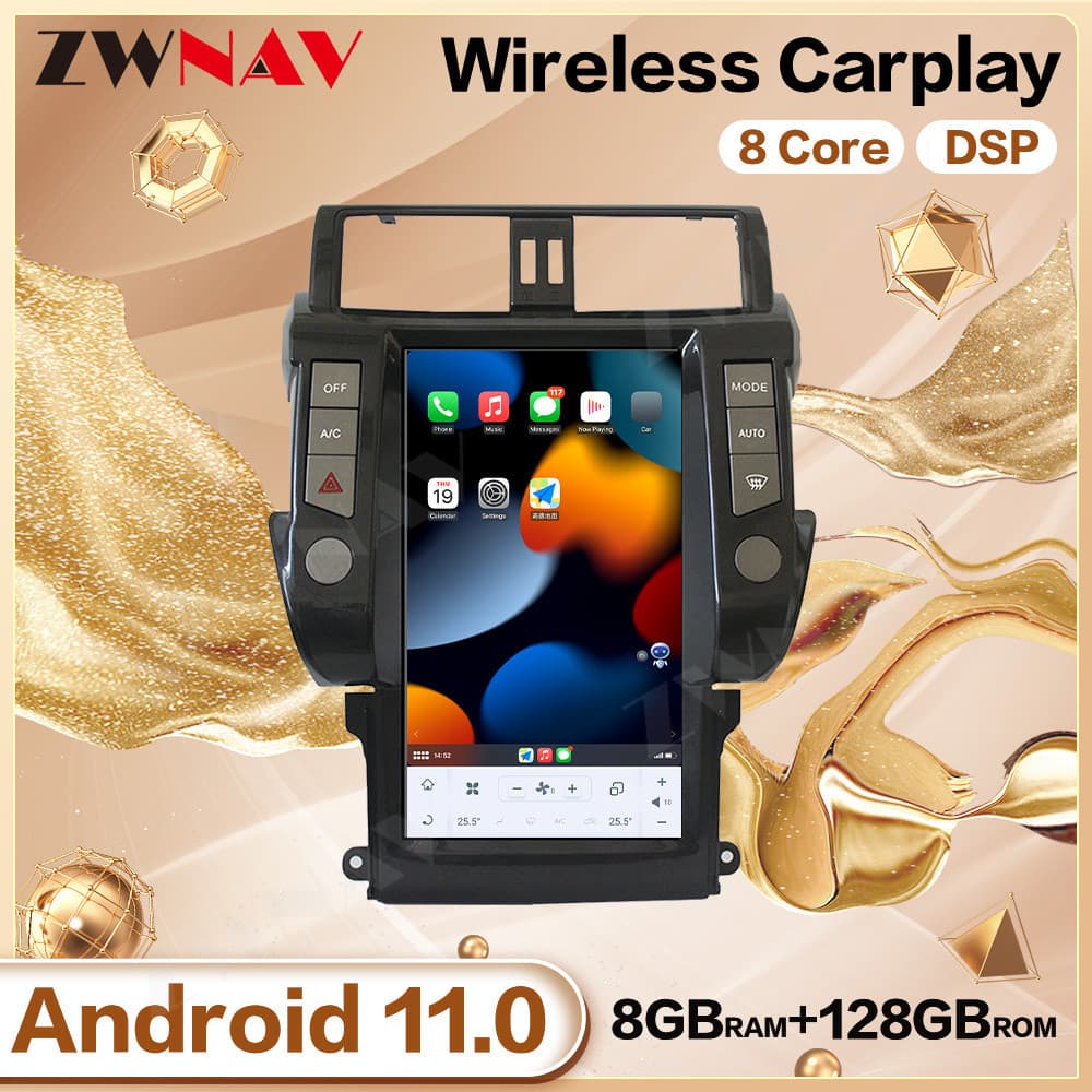 For Android 11 ZF Toyota Land Cruiser Prado 150 2010-2013 Large Screen Navigation
