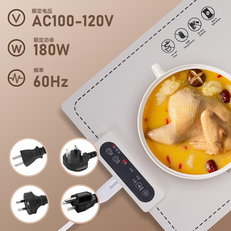 Multifunctional Folding Flexible Silicone Heating Insulation Board Home Dining Table Warm Dish Board Customizable Size