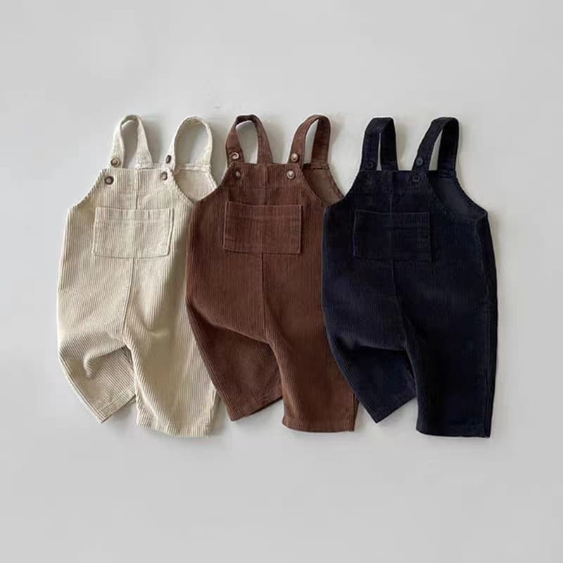 Korean version of ins children's clothing for infants and toddlers in spring and autumn trendy multi-color corduroy Korean style casual overalls for boys and girls