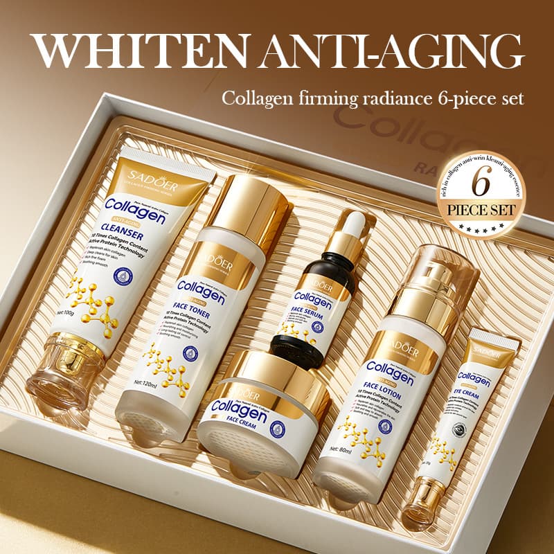 Cross-border Stock Collagen Skincare 6-Piece Set Shangduo Moisturizing & Nourishing Skincare Gift Box Factory Wholesale