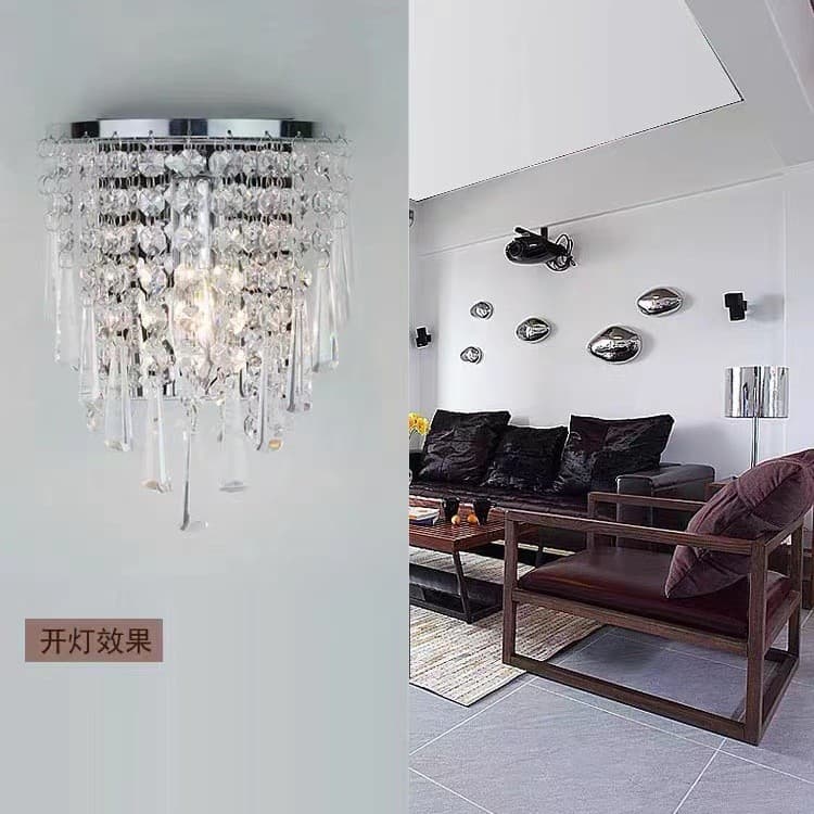 Modern Minimalist LED Crystal Wall Light for Living Room, Hallway, Corridor, Creative Art Lamp, Bedroom Headboard Decoration