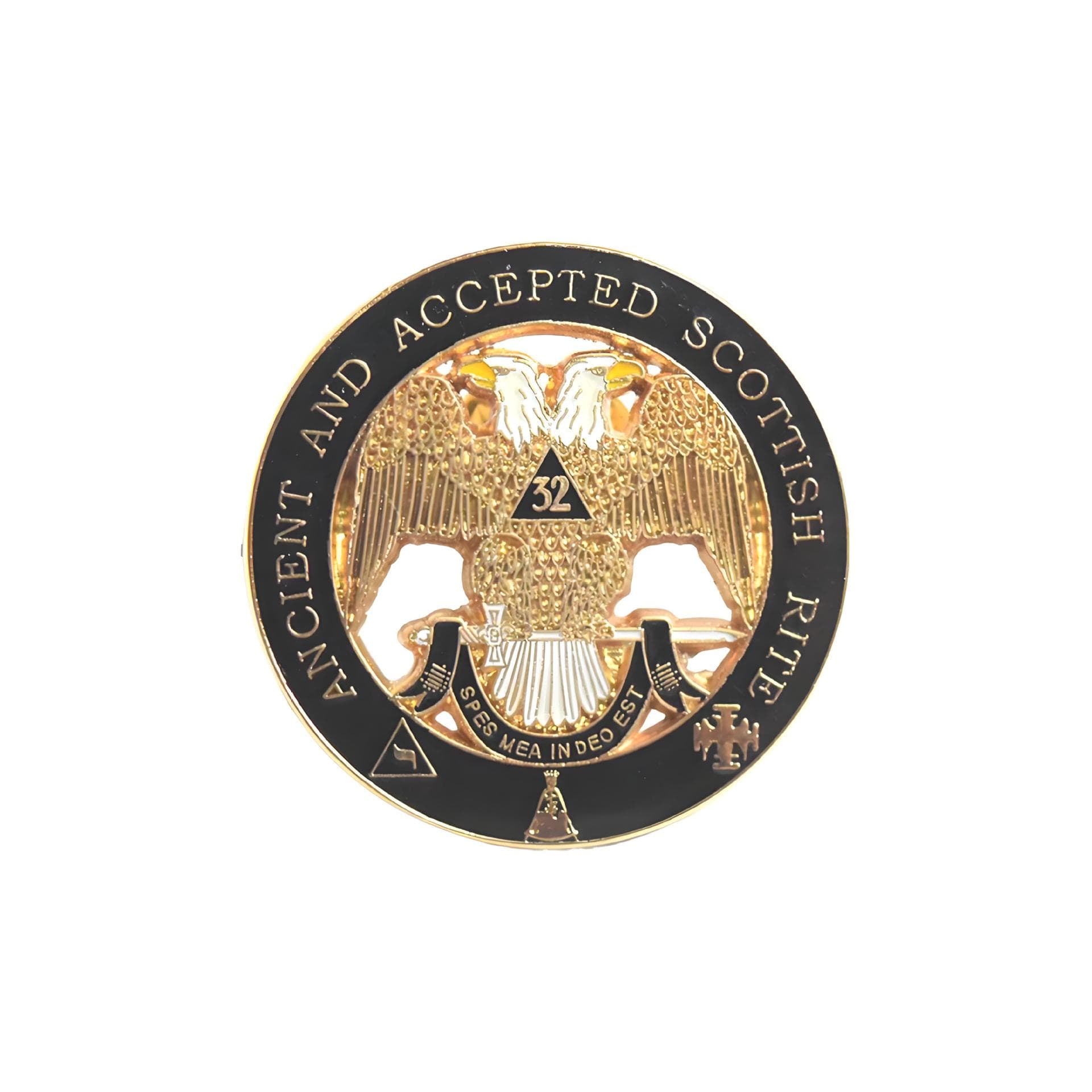 Export European American Cross-border Custom AG Freemason Symbol Brooch Pin Badge High-end Hollow Personality Trend Accessory