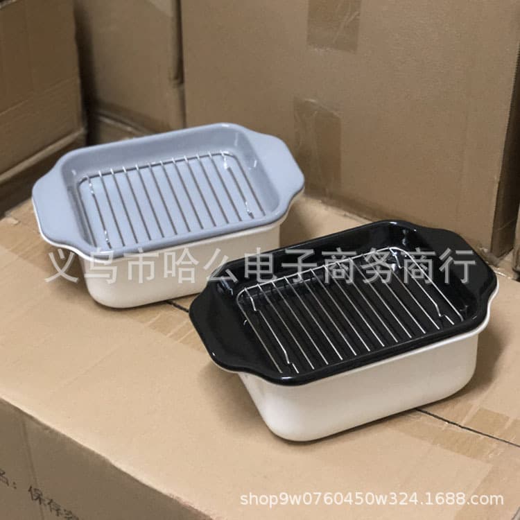 Enamel Deep Fryer for Tempura, Japanese Export Quality, Cross-Border Supply