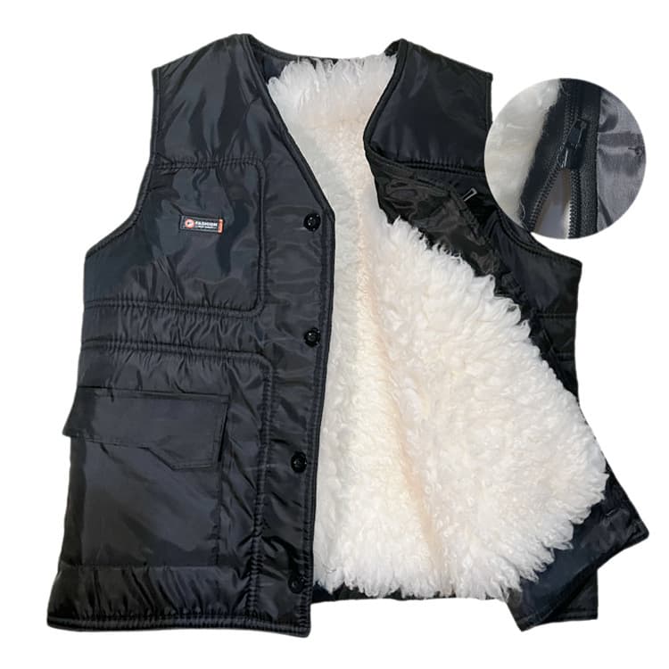 Factory wholesale autumn and winter elderly sheepskin vest fur integrated thickened warm men's wool vest