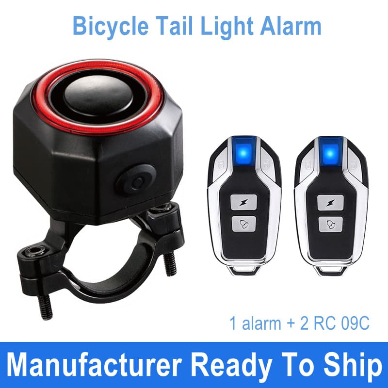 700mAh Bike Alarm Tail Light with Two Remotes