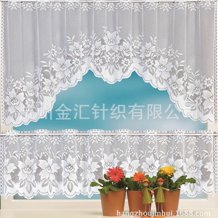 Soft and Comfortable European Style Kitchen Curtain, Easy to Clean, Simple and Elegant, Half Curtain