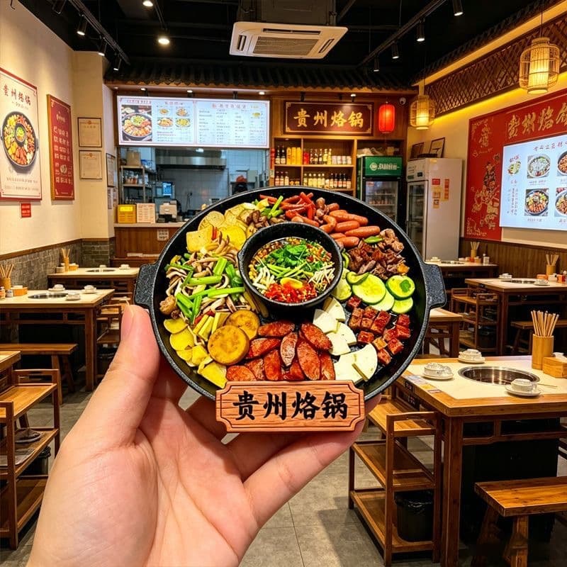 Guizhou Luoguo Resin Relief Magnetic Fridge Magnet City Cultural Creative Souvenir Home Decoration Factory Wholesale