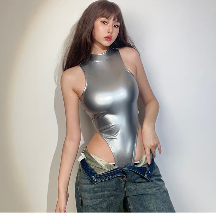Cyberpunk Female Warrior Sci-Fi Bodysuit Women Summer New Fashion Street Slim Sexy Style