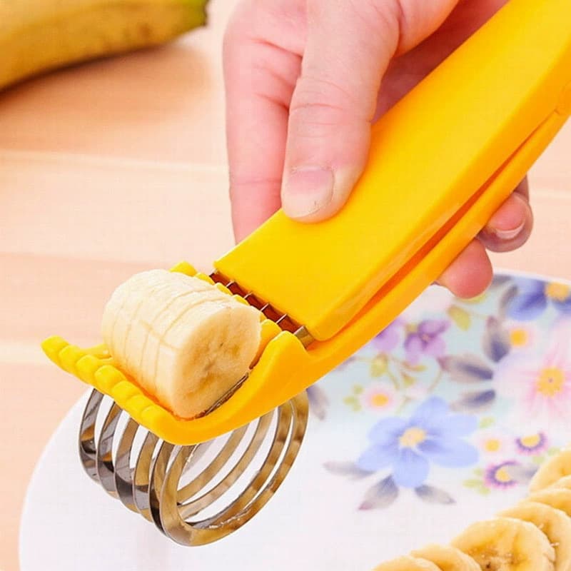 Banana slicer, stainless steel ham sausage cutter, daylily bud divider, fruit platter cutter, kitchenware for export.
