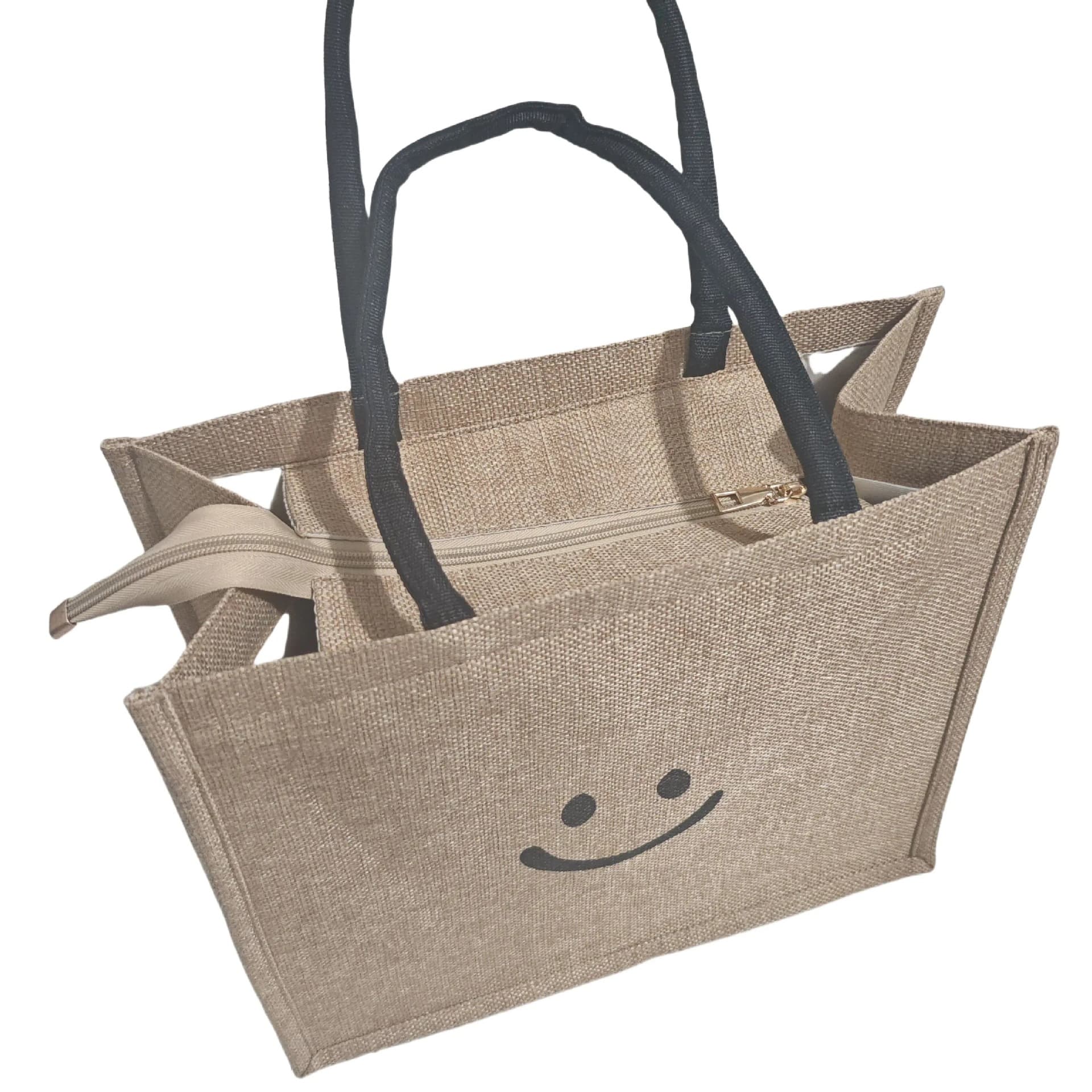 Manufacturer wholesale women's bag ins portable sack zipper shopping bag large capacity lunch bag women's fashion handbag