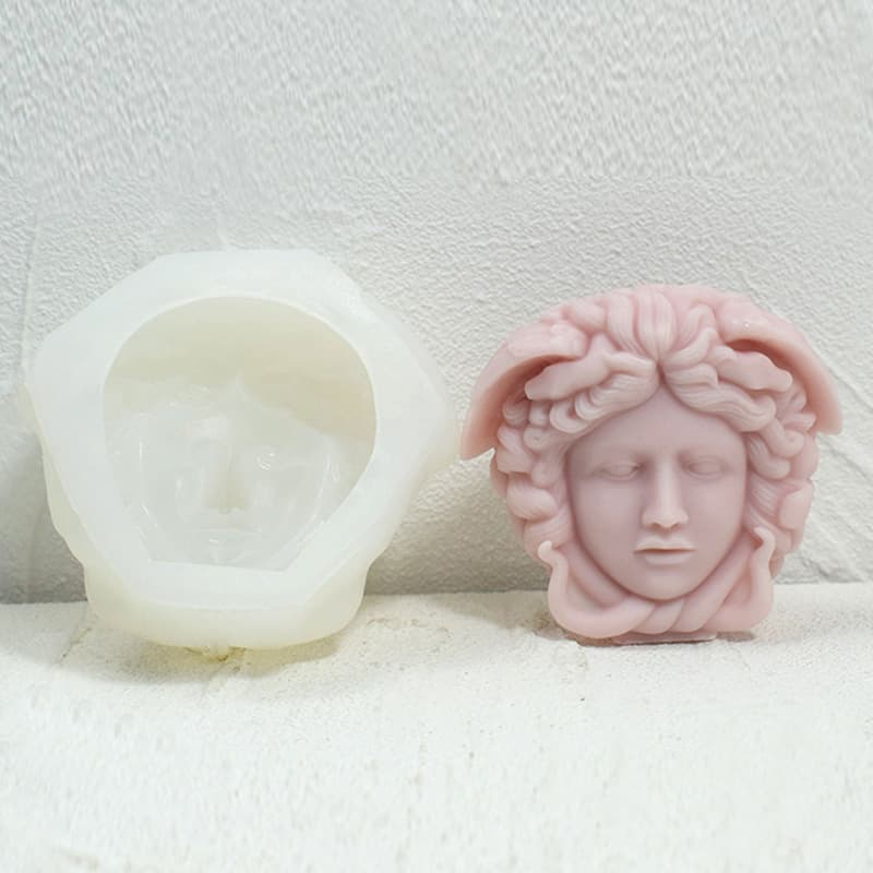 Human Mountain Medusa Head Aromatherapy Candle Silicone Mold DIY European Style Figure Plaster Ornament Resin Mold