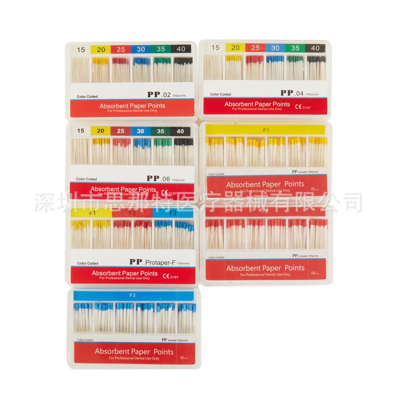 Dental Absorbent Paper Points PP02/04/06 Taper 15-40# Absorbent Paper Points Dental Consumables Dental Tools
