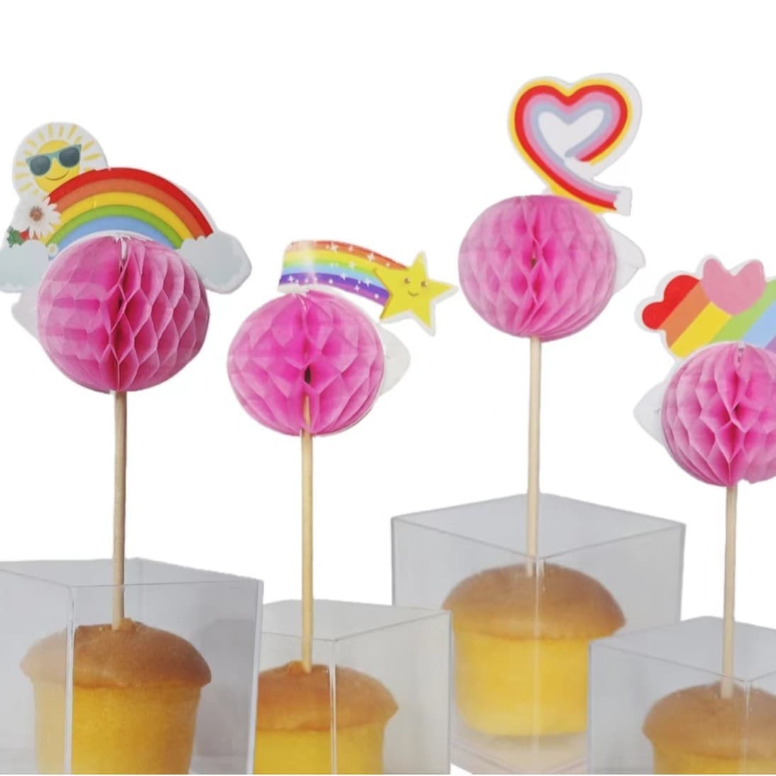 Rainbow Festival Fruit Picks - Wholesale Rainbow Party Cocktail Decorations Rainbow Love Gift Cloth