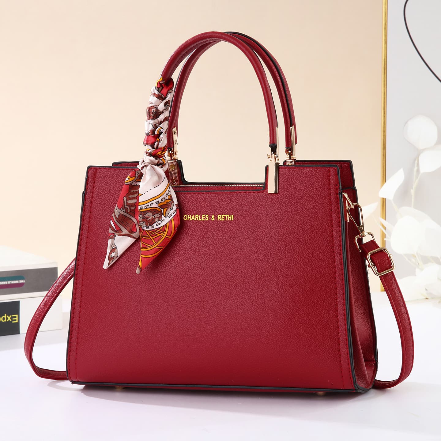 Trendy Designer Wallet Handbag for Women, PU Shoulder Bag, Luxury Mother's Day Gift