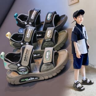 Children's Open Toe Sandals 2025 Summer Hot Selling Soft Sole Anti Slip Baby Girls Casual Shoes Fashion Boys Beach Shoes