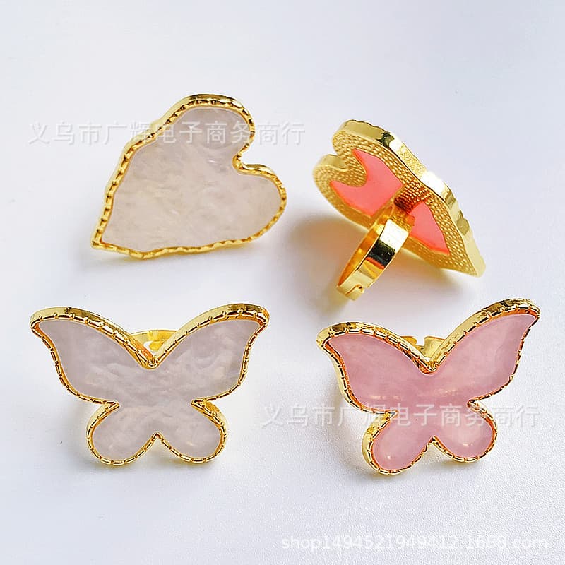 Cross-border Nail Art Ring Palette Tool for Color Mixing, Gel Polish, Wearable Nail Art Display, Nail Accessories, Mother-of-Pearl