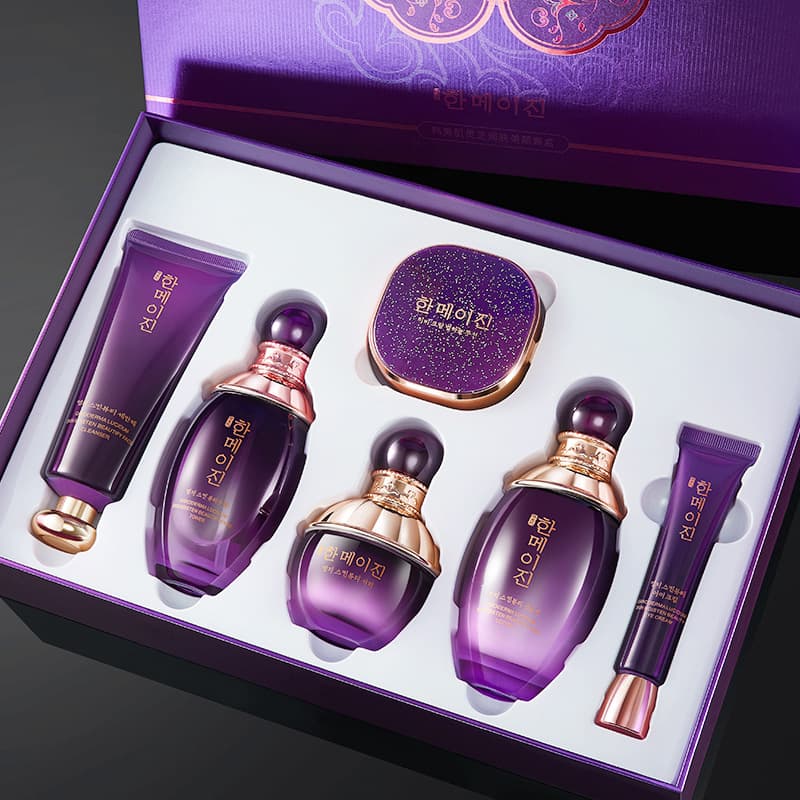 Original genuine Ganoderma lucidum set box moisturizing and hydrating skin care product set brightening skin tone water cream gift box theater same style