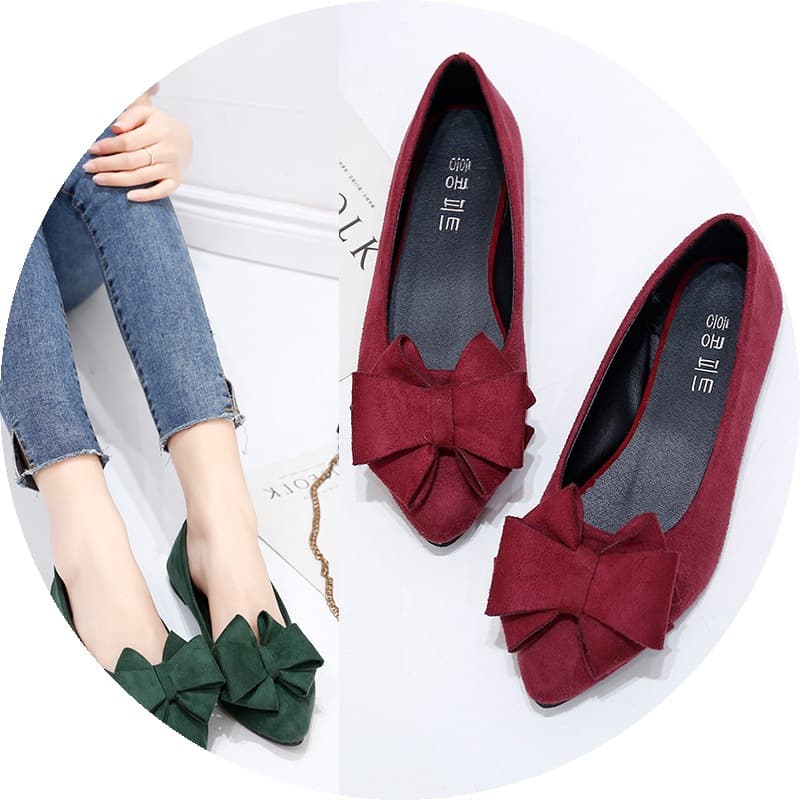 Women's Flat Shoes with Block Heel, European and American Style Work Shoes