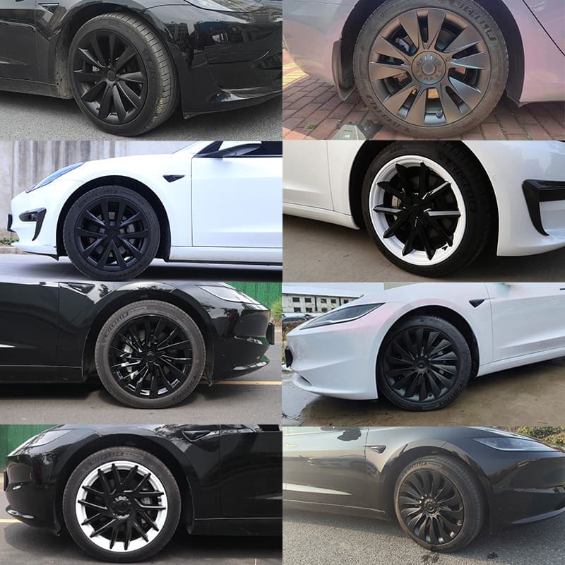 Compatible with Tesla Wheel Hub Caps 2017-2025 Model 3 Full Coverage Hub Caps 18/19/20 Inch Modification Accessories
