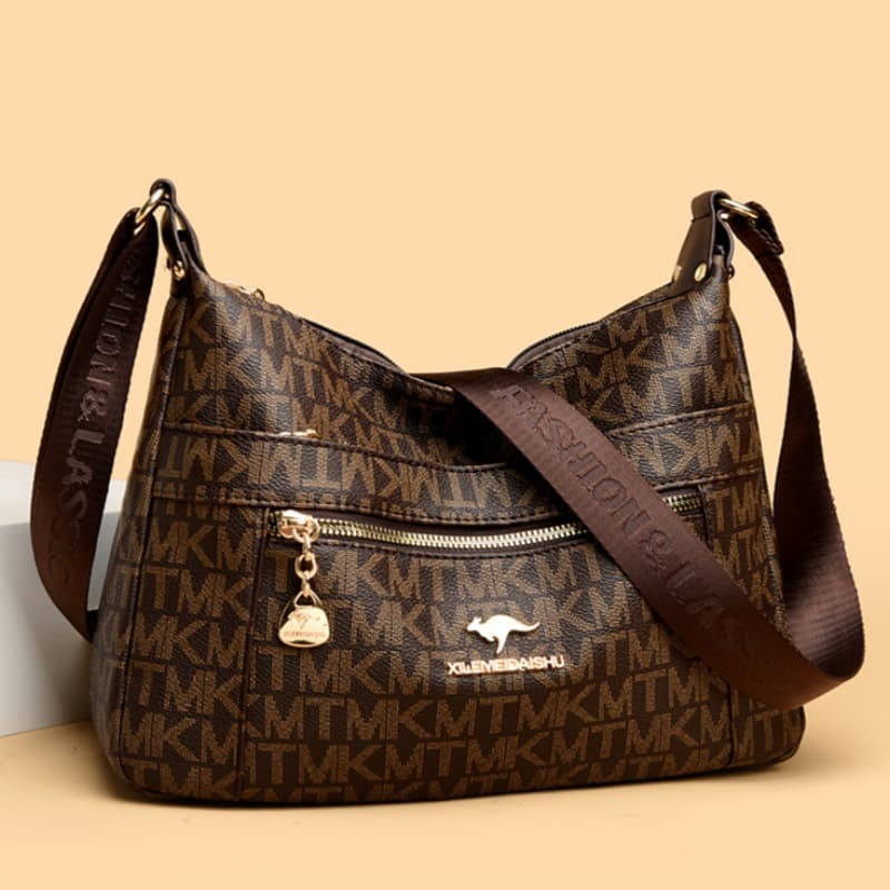 Cross-border New Women's Crossbody Bag Summer Middle-aged Women's Printed Shoulder Bag Fashionable Mom Bag Soft Shoulder Bag
