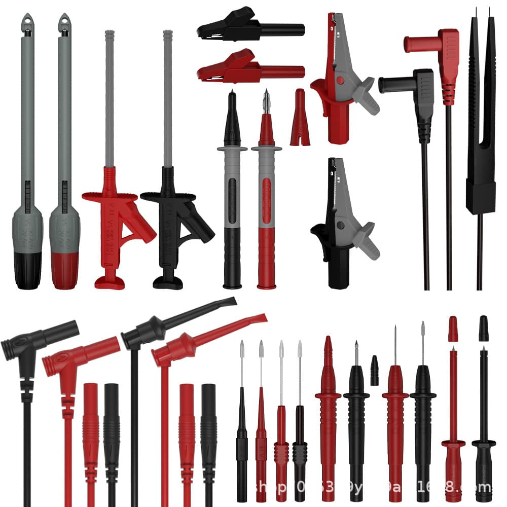 Test Lead Kit Test Probe Wire Piercer Alligator Clip Meter Probe Test Wire Kit Replaceable 25PCS