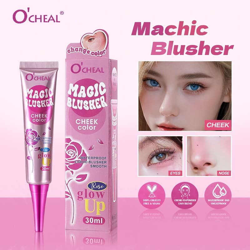 OCHEAL Temperature-Changing Liquid Blush Contour Matte Finish Highly Pigmented Blush Stick Blush Cream Cross-border Southeast Asia