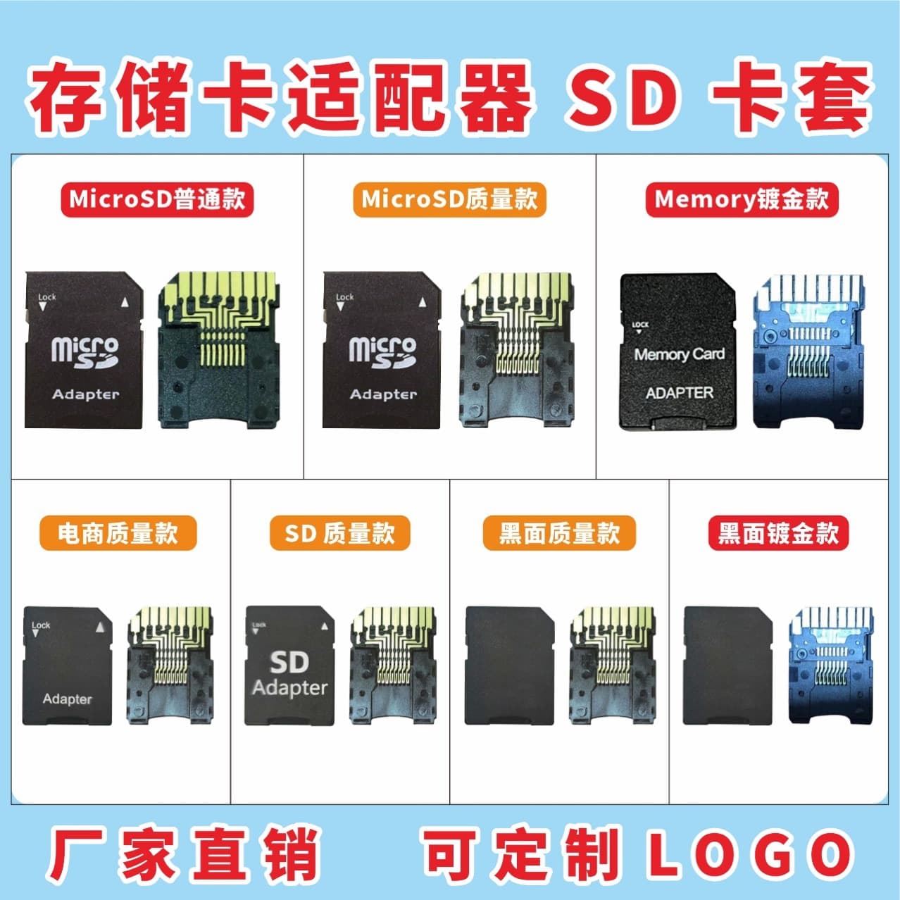 Wholesale Memory Card Adapter Camera SD Card Case TF Card Adapter TF SD Card Reader