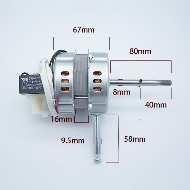 Factory direct wholesale of 66*16 table fan motor, 220V fan motor and electric motor.