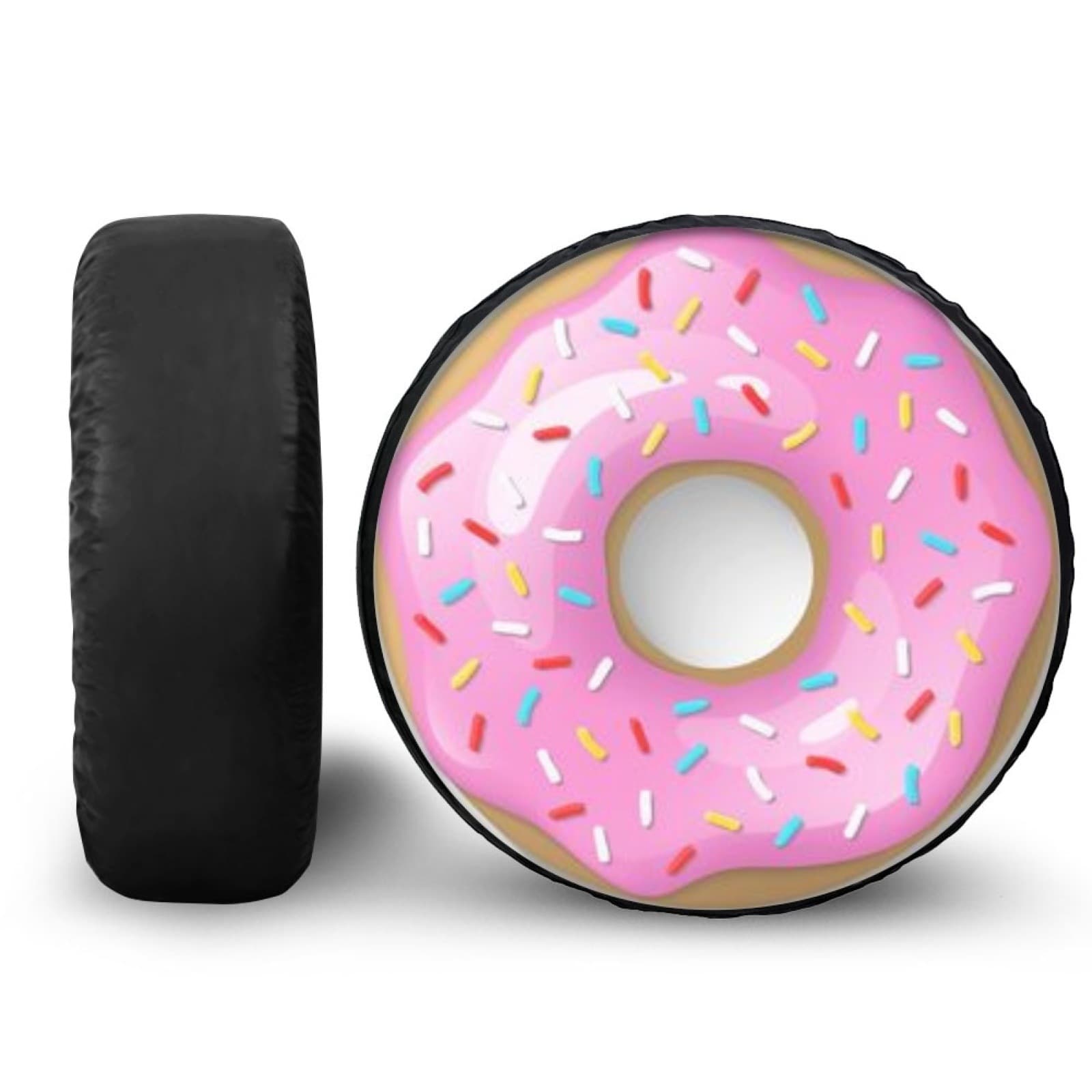 2024 Cross-border Donut Compass Tire Cover Spare Tire Case Custom Printed Car Spare Tire Cover Factory Direct