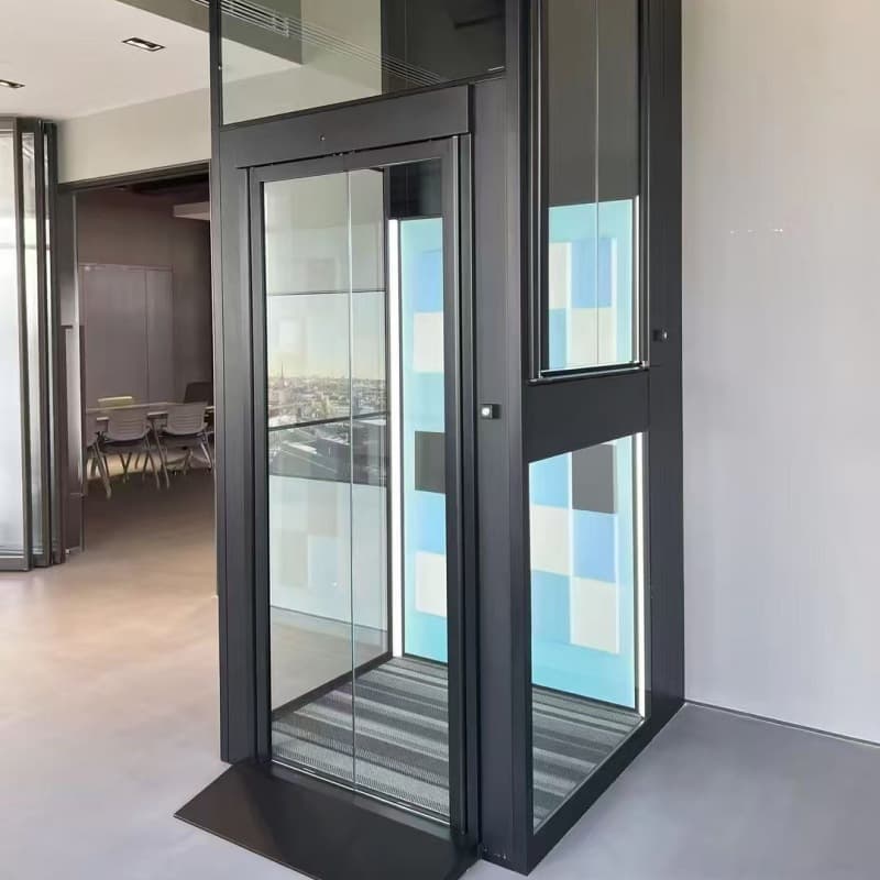 Home elevator for two, three, or four floors, hydraulic traction, suitable for self-built houses, lofts, duplexes, indoor/outdoor small villa elevators.