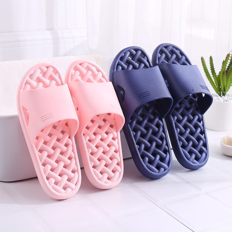 Bathroom Slippers Women Summer Home Couple Leak-Proof Indoor Hotel Plastic Soft Sole Anti-Slip Wholesale