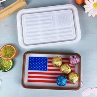 X0329 Flag Tray Decorative Mold Tray DIY Silicone Mold