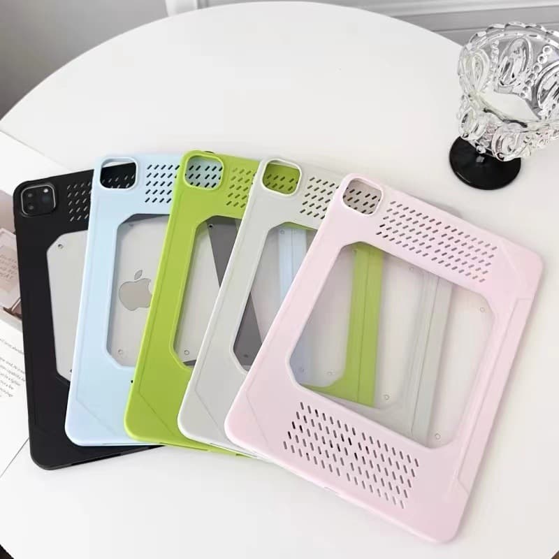 New 2024 iPad Pro 13 Heat Dissipation Hollow Protective Case Anti-Drop Pro 11 Acrylic 10.2 Heat Dissipation Single Bottom Case