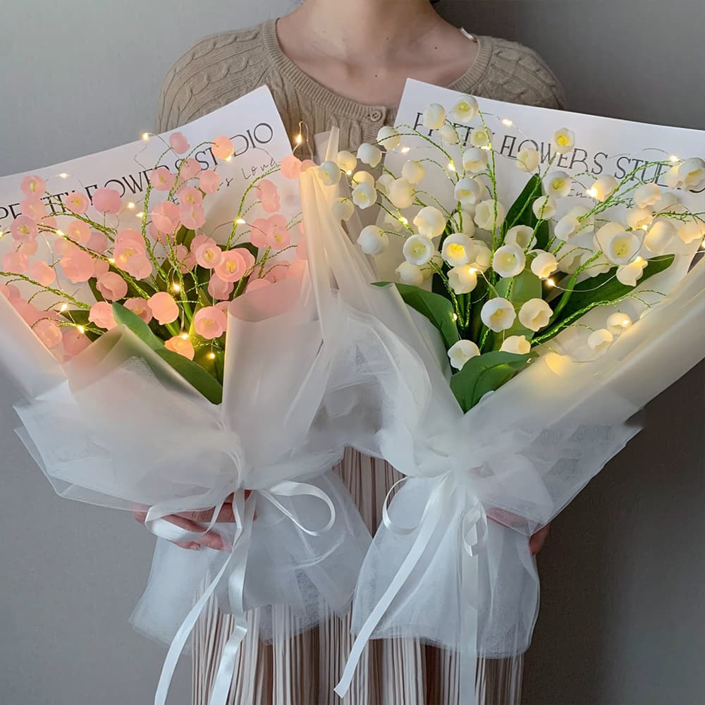 Cross-Border Popular Lily of the Valley Bouquet Handmade DIY Material Kit Chinese Valentine's Day Mother's Day Birthday Gift Team Building Salon Event