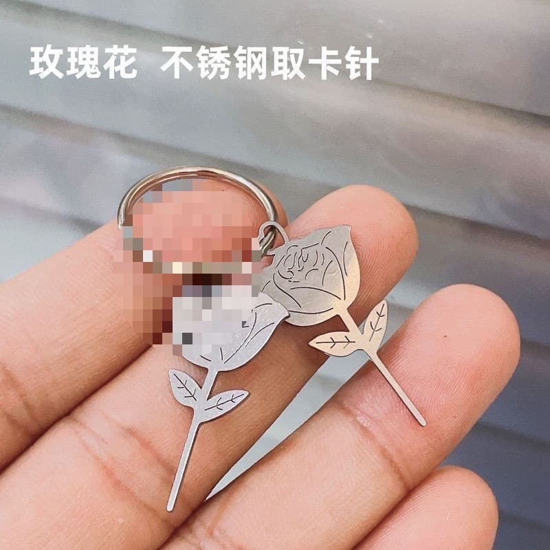 Huawei Xiaomi Stainless Steel Phone SIM Card Removal Pin Rose Flower Design Universal Card Ejector Pin for Vivo Apple