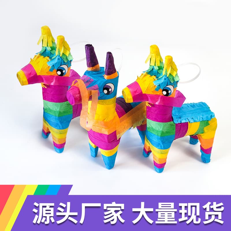 Mini Piñata Rainbow Camel Piñata Toy Birthday Gift Kids Party Decoration Prop