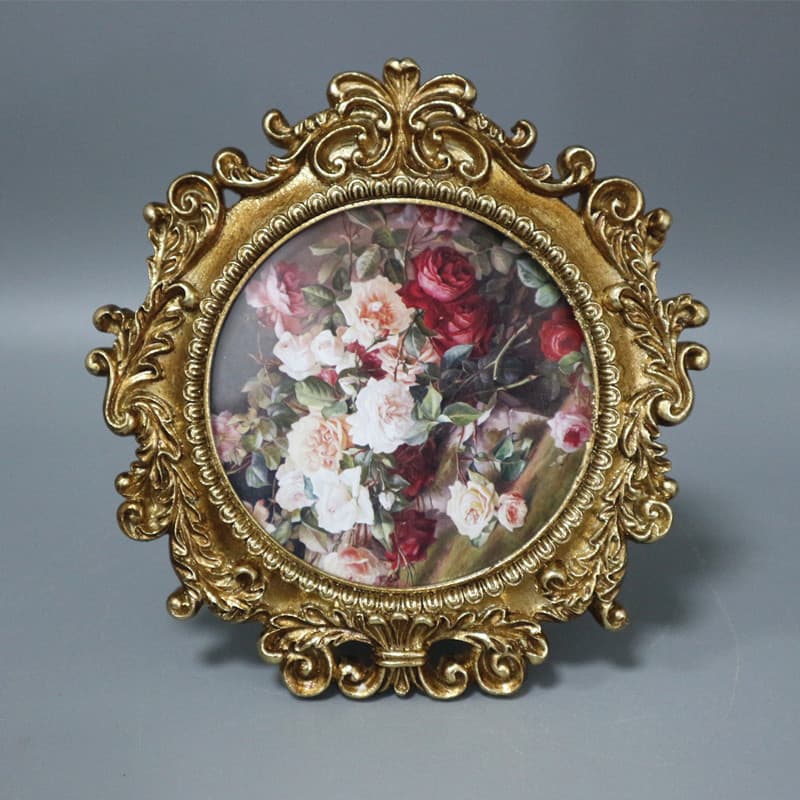 European Retro Relief Photo Frame Wall Desktop Cabinet Ornaments Photography Props Resin Picture Frame Wholesale Factory