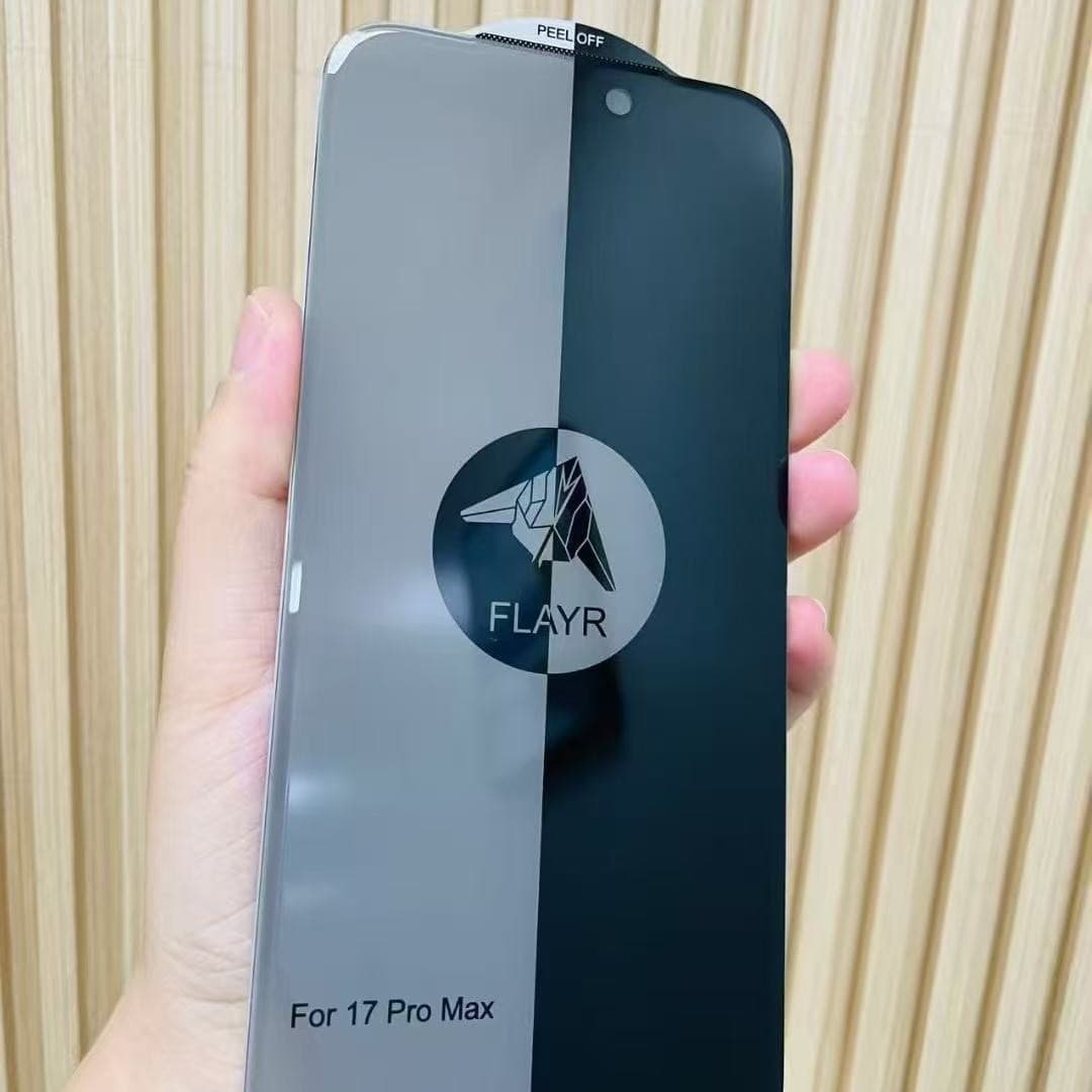 For Apple 17 Pro Max 3D Ultra-Curved Full Transparent Edge-to-Edge Privacy Tempered Glass, Fits 17, 16, 15 Models