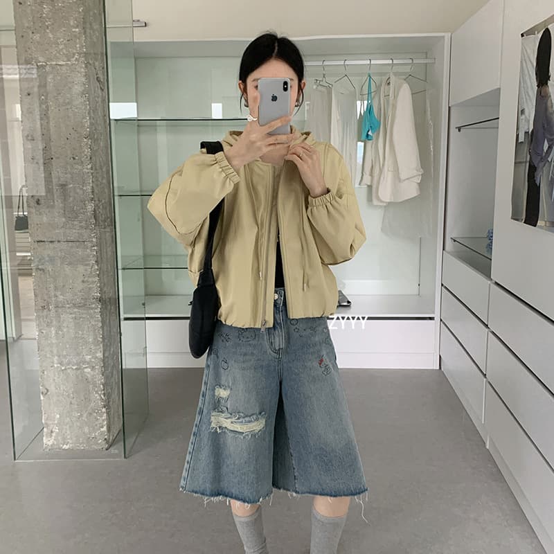 Korean-style Short Leather Jacket for Women 2026 Spring New Loose Hooded Casual Washable Metallic Wire Leather Coat