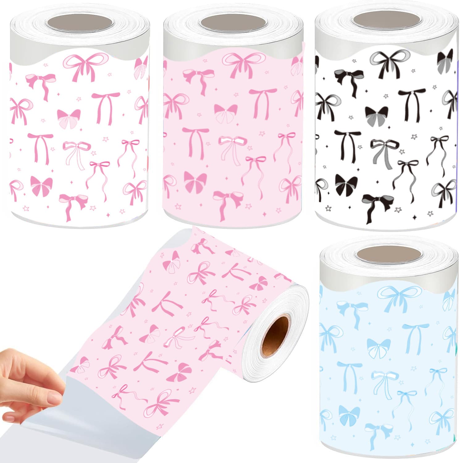 Bulletin Board Border Stickers Pink Bow Black Bow Blue Bow Border Stickers