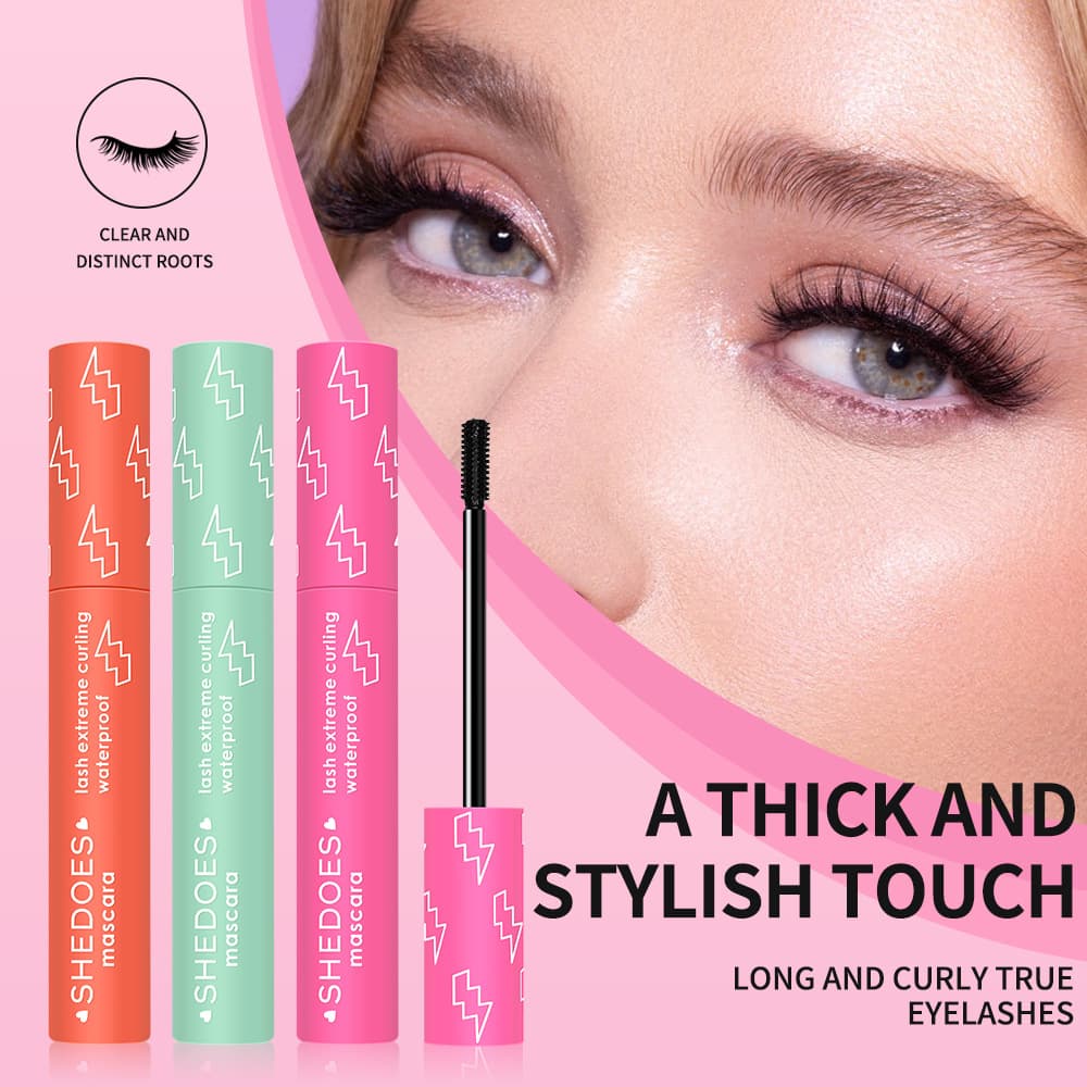 Xiudai Cross-Border Three Brush Head Waterproof Long-Lasting Curling Lengthening Sweat-Proof Non-Smudging Non-Clumping Volumizing Mascara