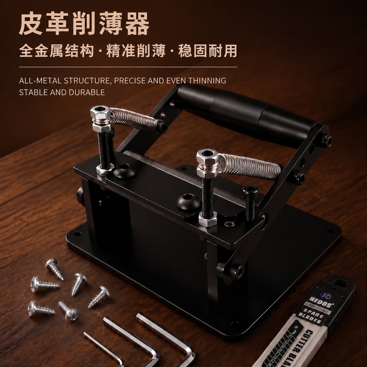 DIY manual leather thinning machine cowhide leather thinning machine shoulder strap belt vegetable tanned leather peeling machine