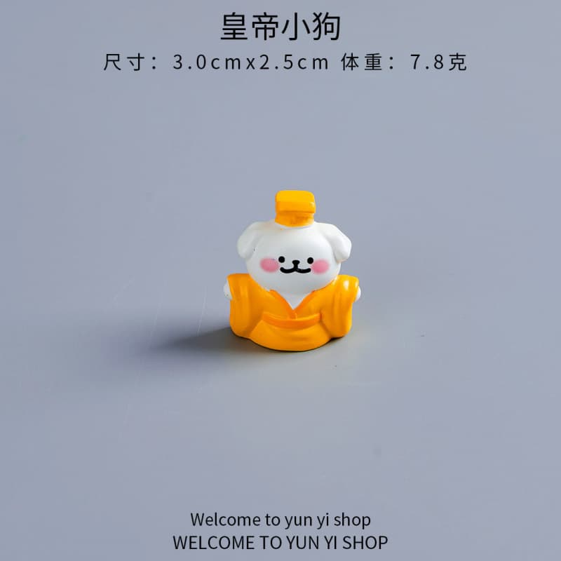 I Appoint You as Dog Official!" Cute Emperor Puppy Dragon Throne Car Desktop Office Tie Decor Small Ornament Novelty Item
